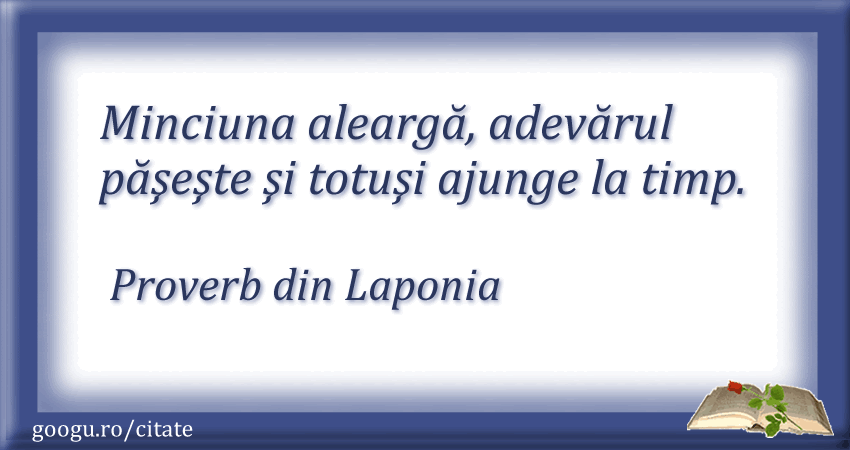 Proverb din Laponia despre adevar