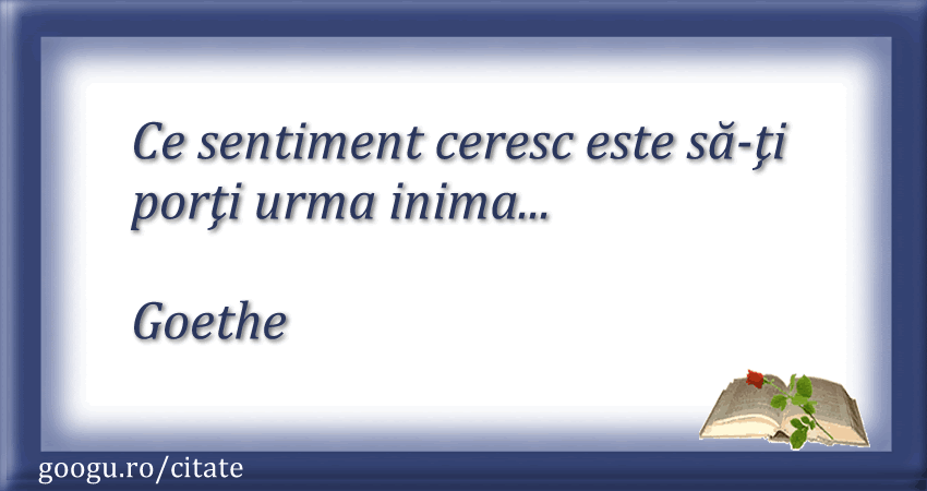 Citat despre inima (Goethe)